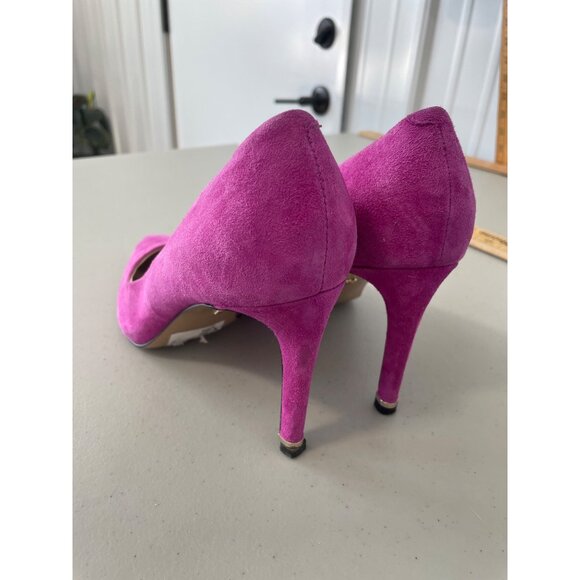 Kenneth Cole Riley 85 Pump Size 8 Magenta Pink Suede Leather Pointed Toe Heels - Picture 9 of 9